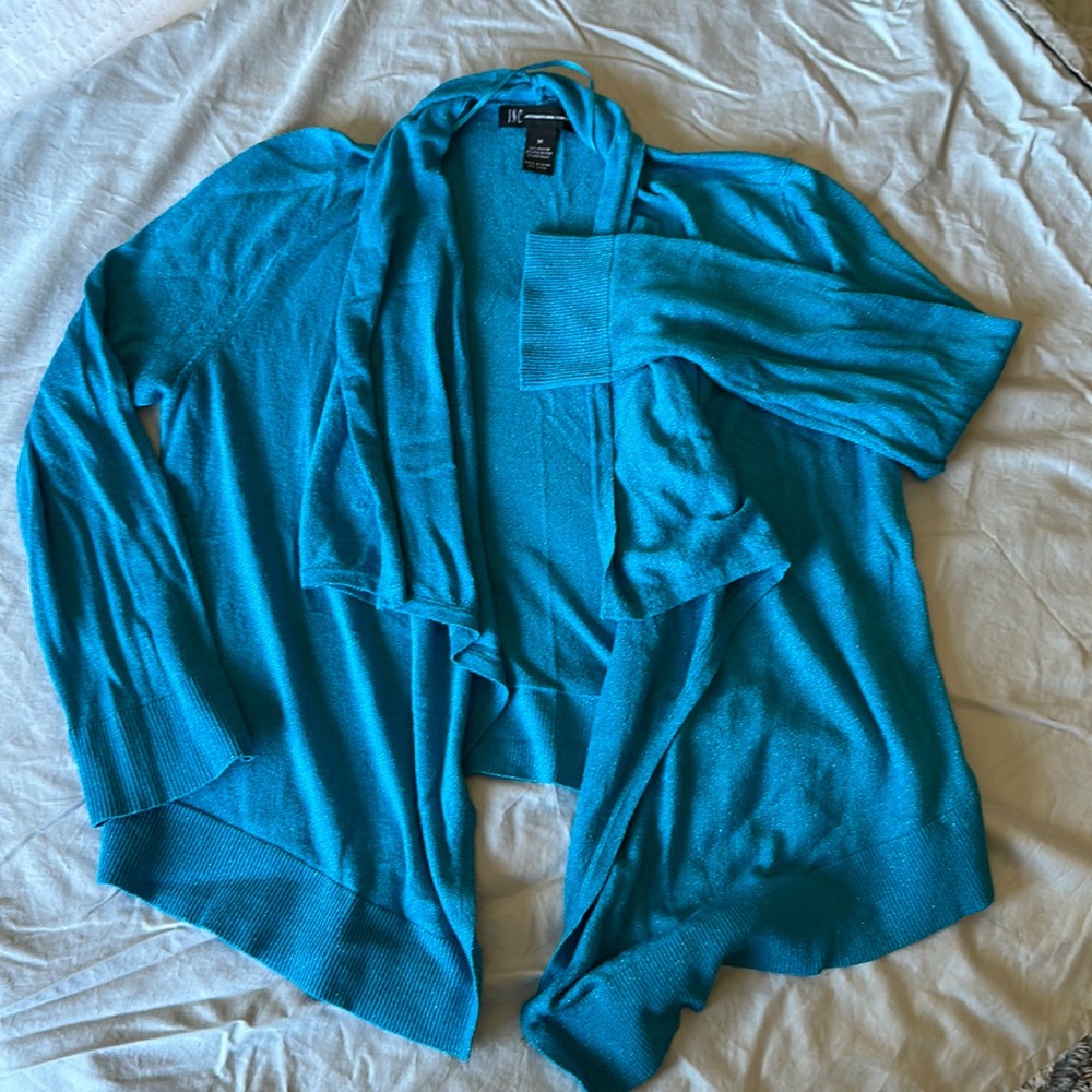 Metallic blue cardigan